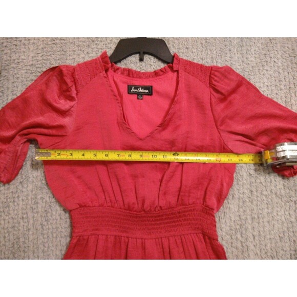 Sam Edelman Cold shoulderlayer ruffled  dress Sm Pink Boho Feminine Cottagecore - Picture 4 of 7